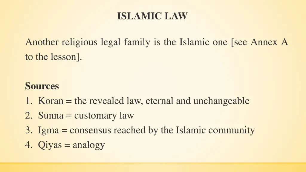 islamic law