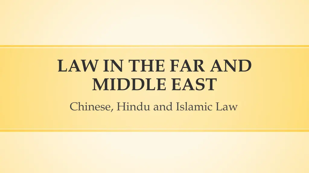 law in the far and middle east chinese hindu