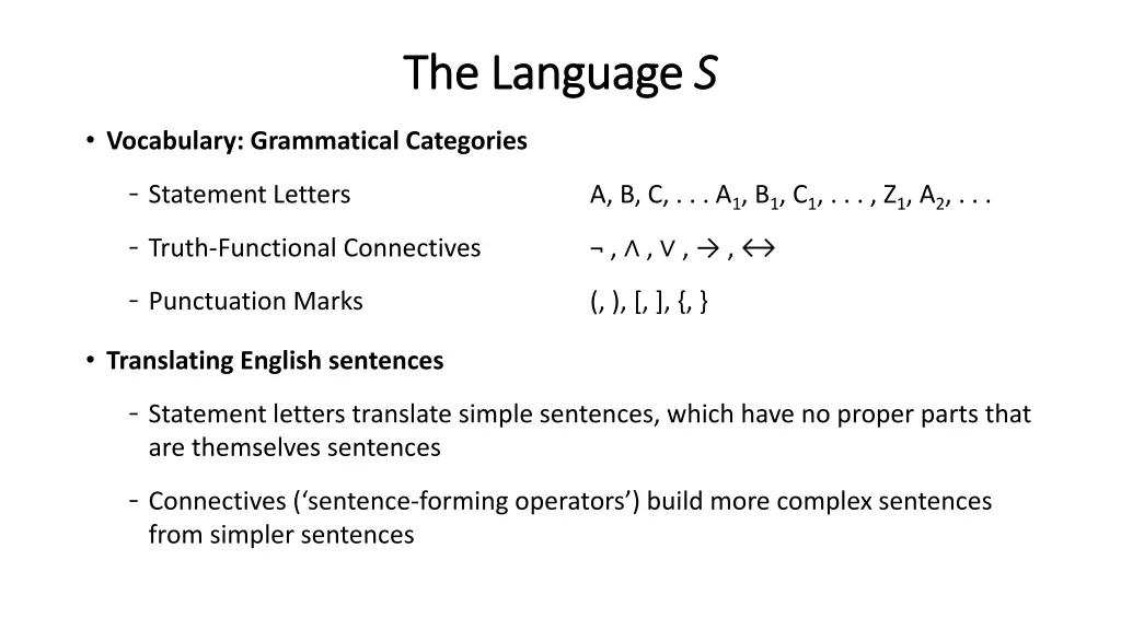 the language the language s s