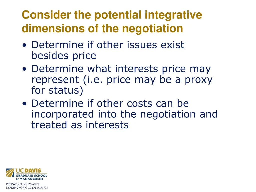 consider the potential integrative dimensions