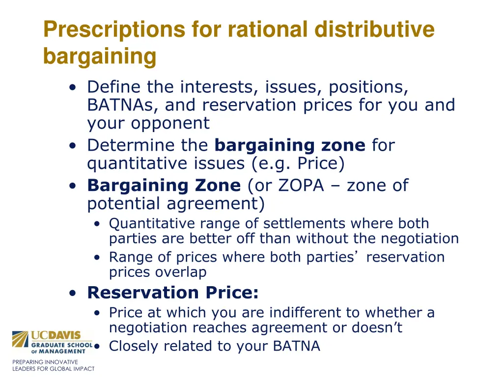 prescriptions for rational distributive