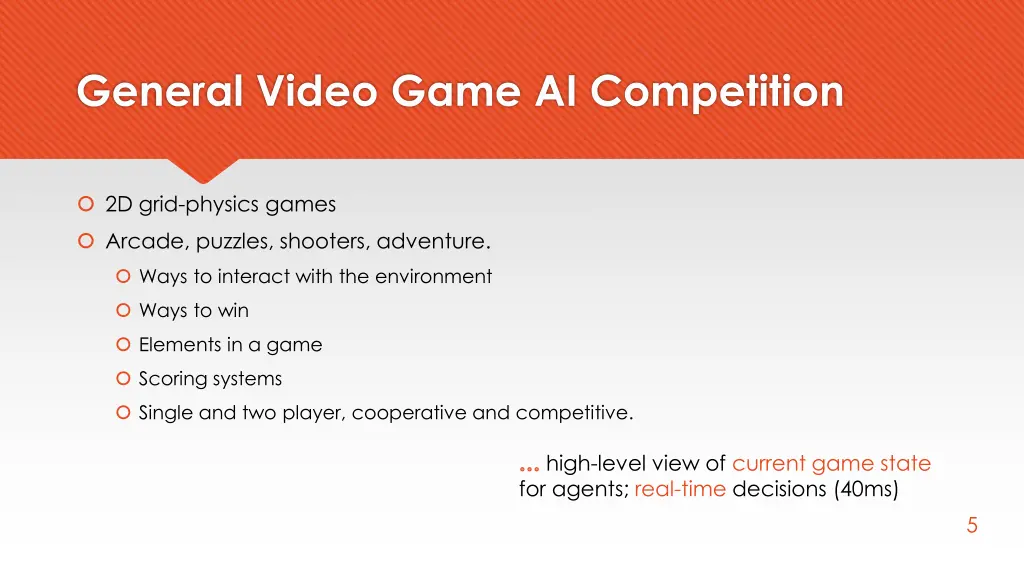 general video game ai competition