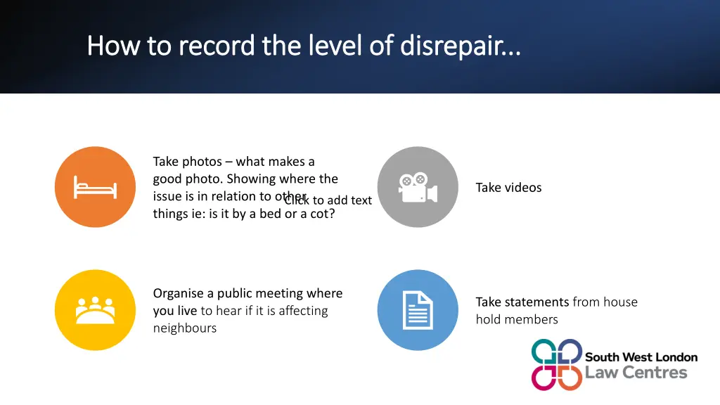 how to record the level of disrepair