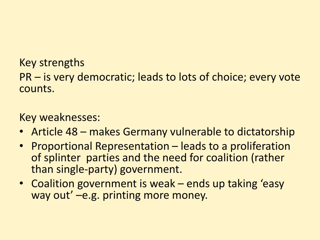 key strengths pr is very democratic leads to lots