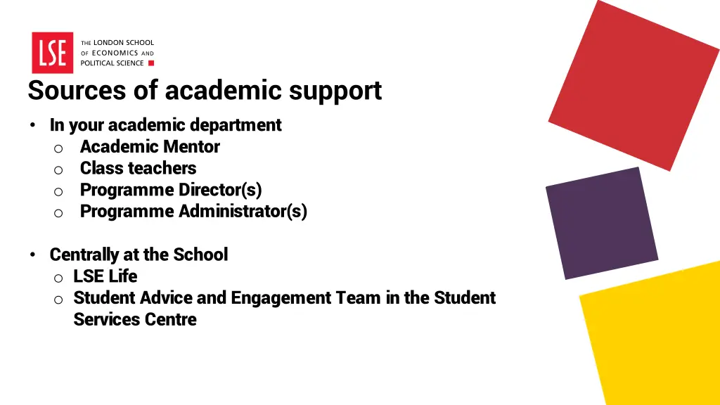 sources of academic support in your academic