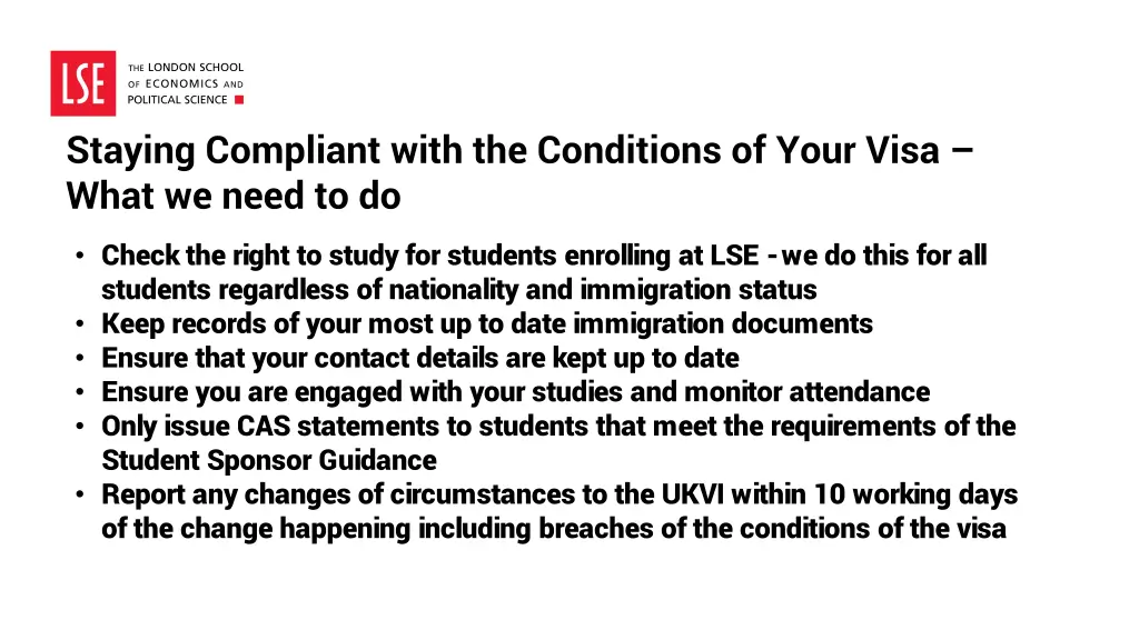 staying compliant with the conditions of your 1