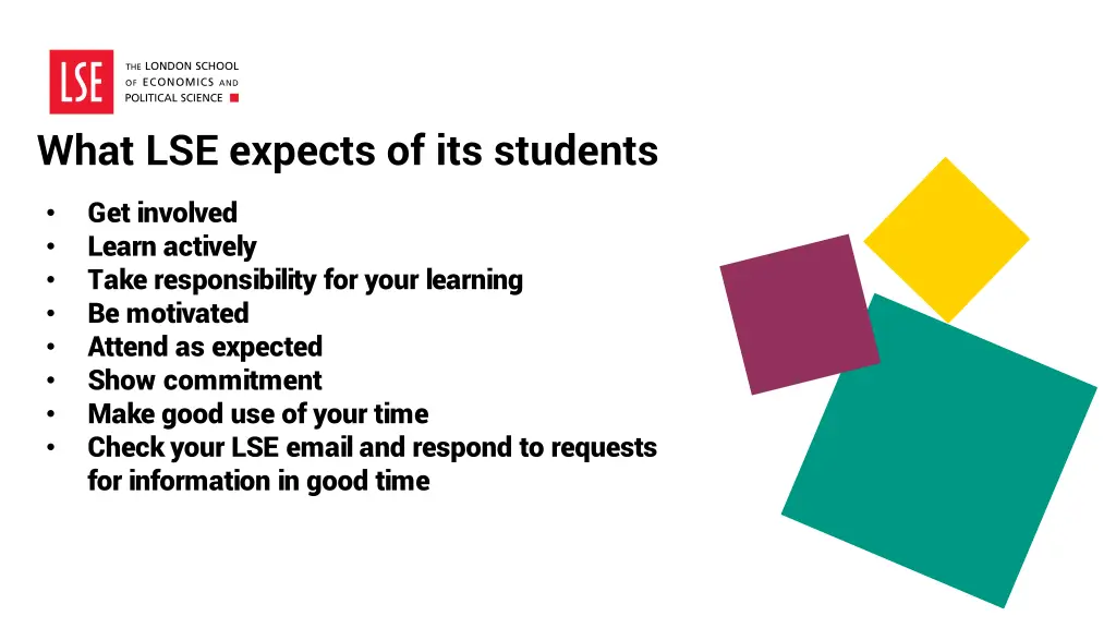 what lse expects of its students