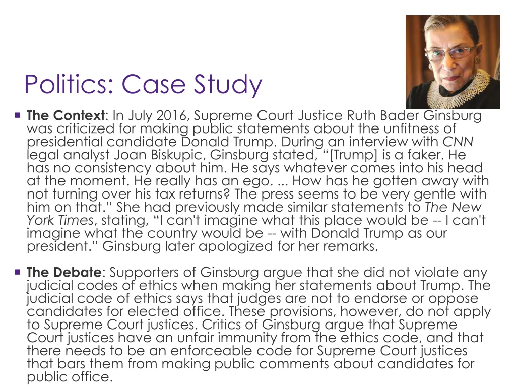 politics case study