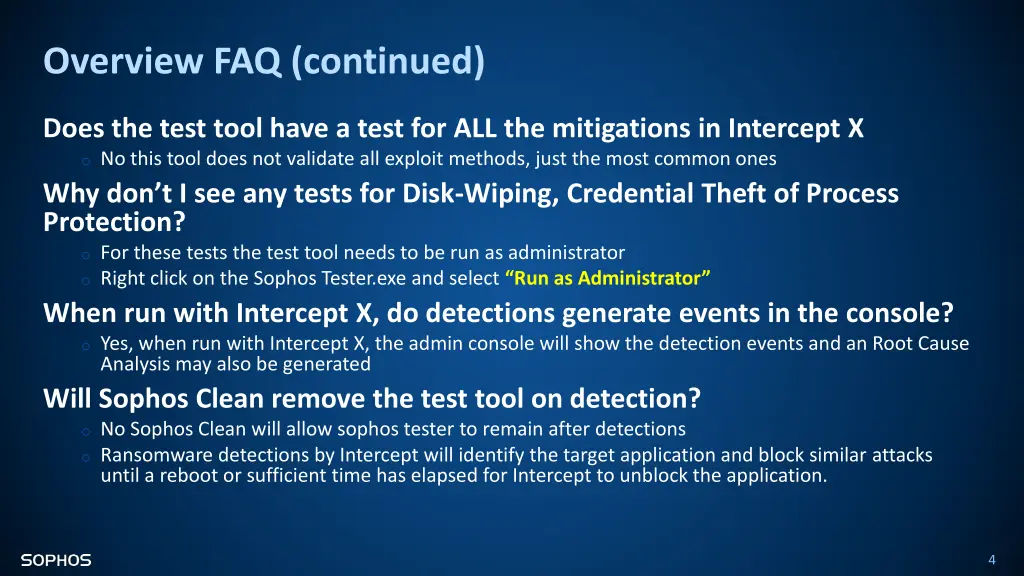 overview faq continued