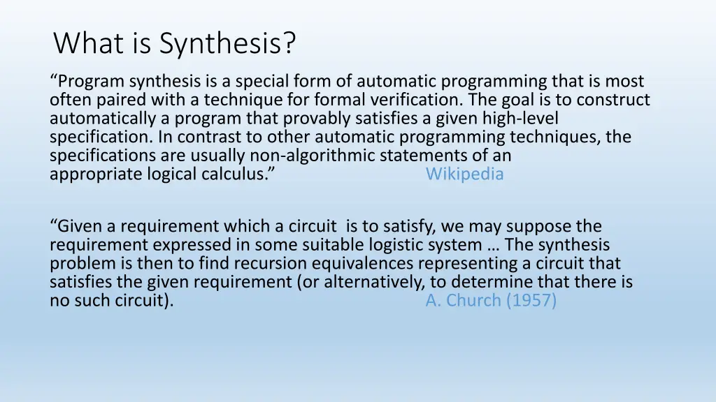 what is synthesis