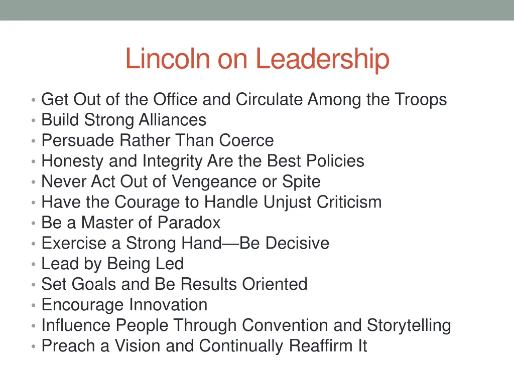 lincoln on leadership