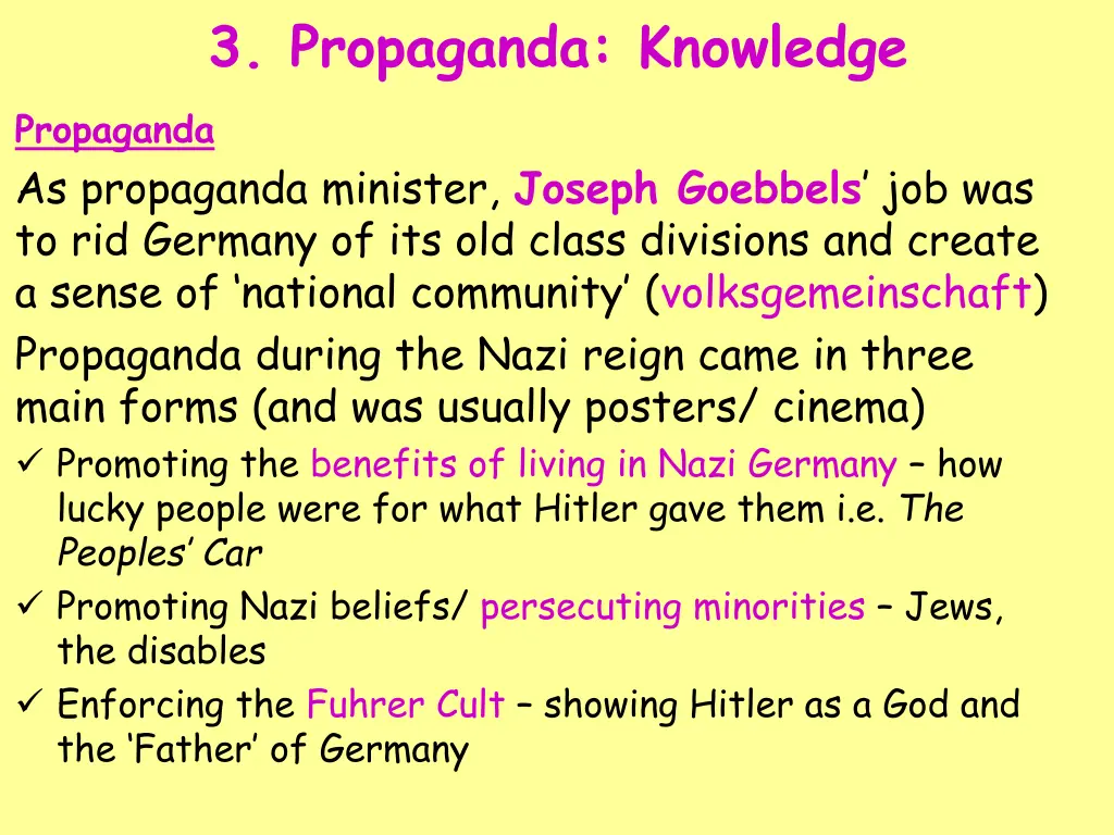 3 propaganda knowledge