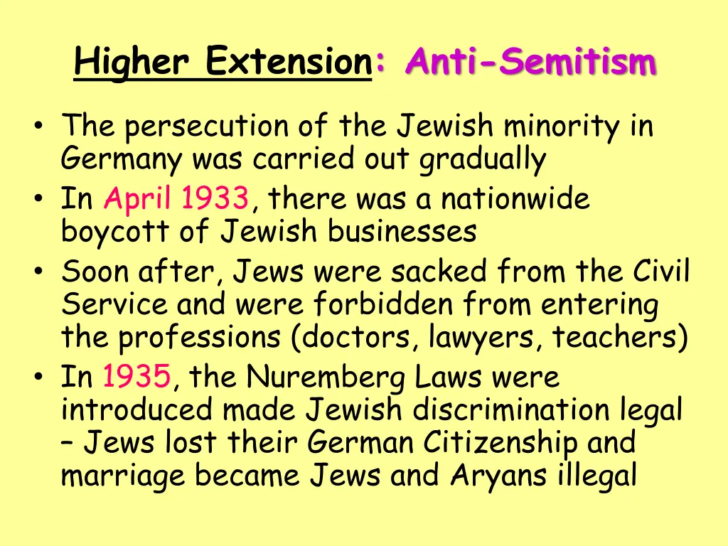 higher extension anti semitism