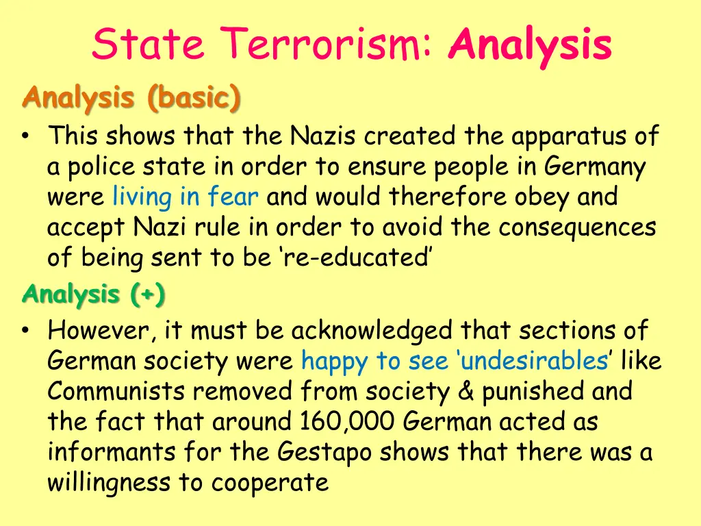 state terrorism analysis