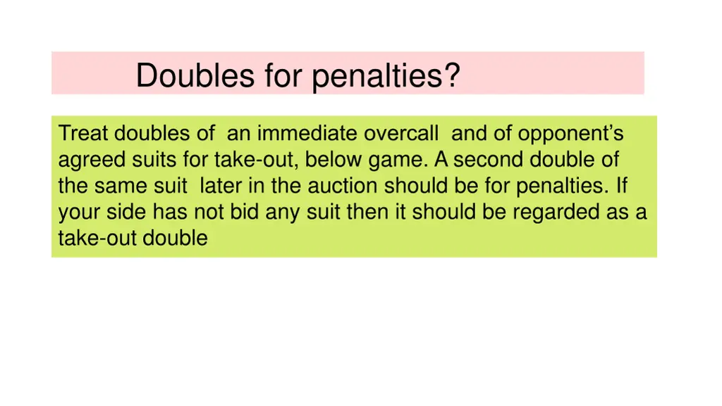 doubles for penalties