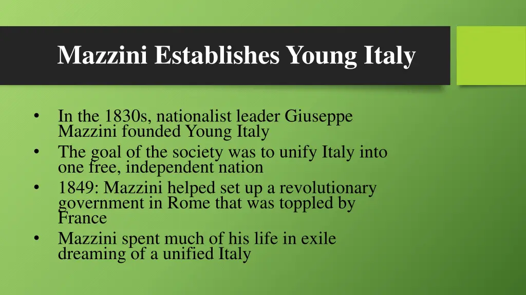 mazzini establishes young italy