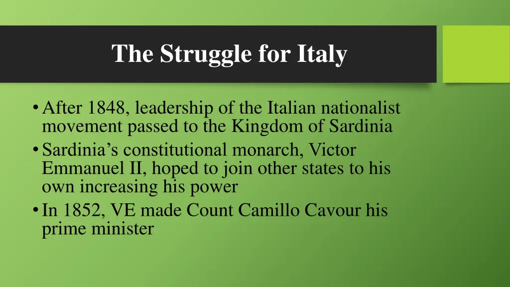 the struggle for italy