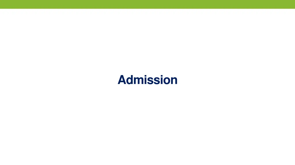 admission