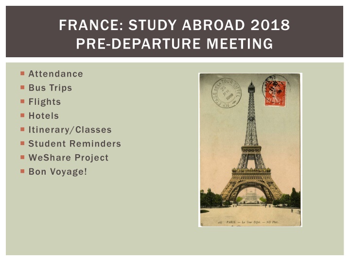 france study abroad 2018 pre departure meeting