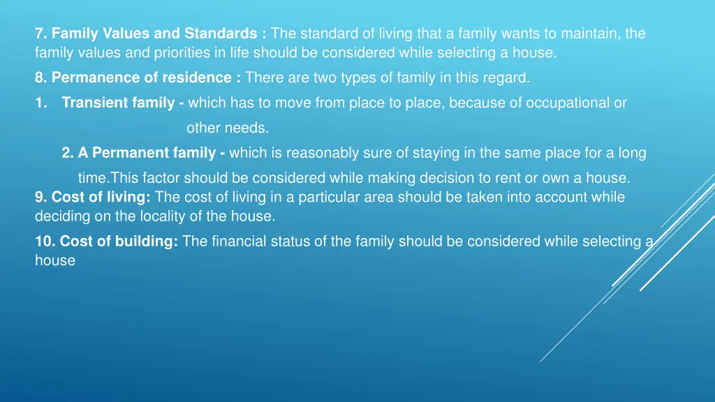 7 family values and standards the standard