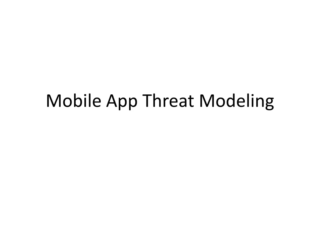 mobile app threat modeling