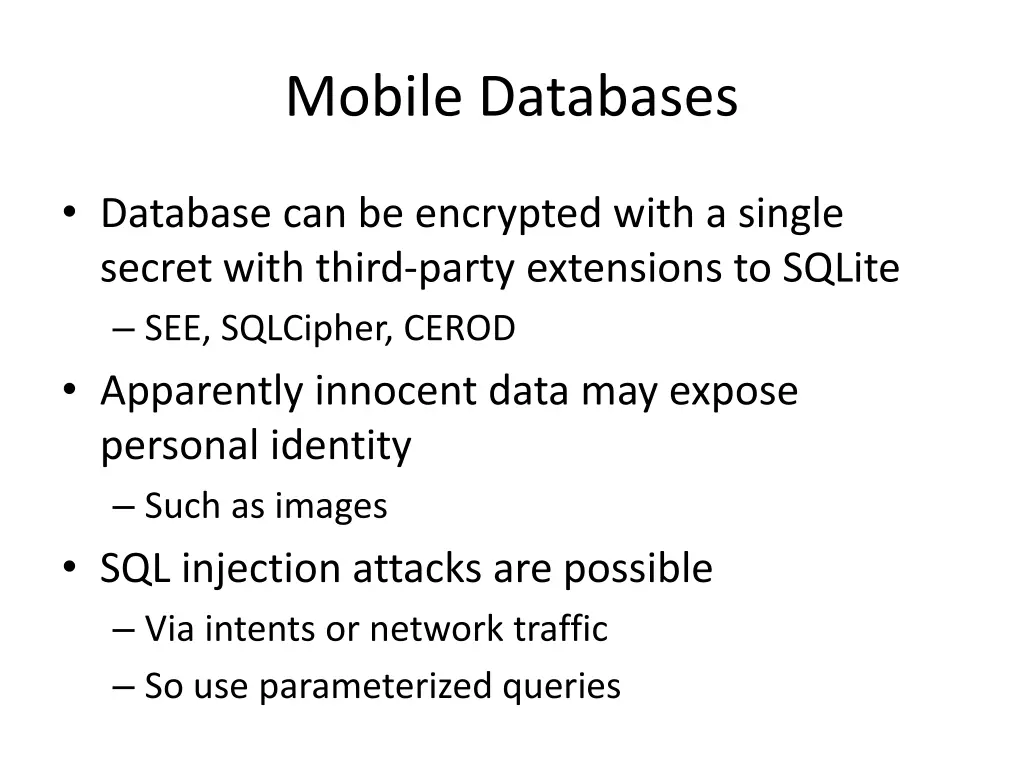 mobile databases