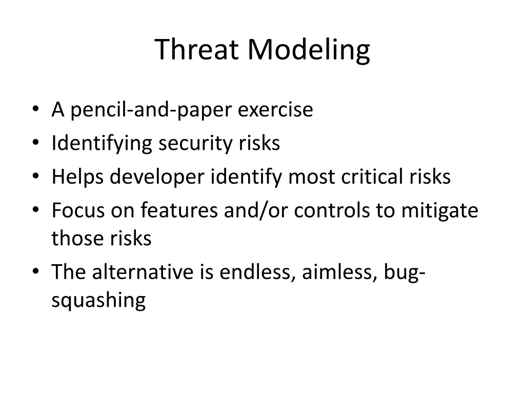 threat modeling