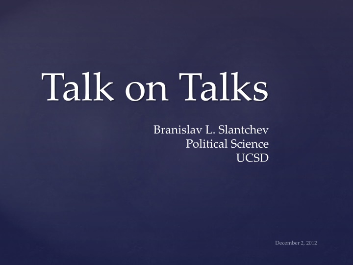 talk on talks