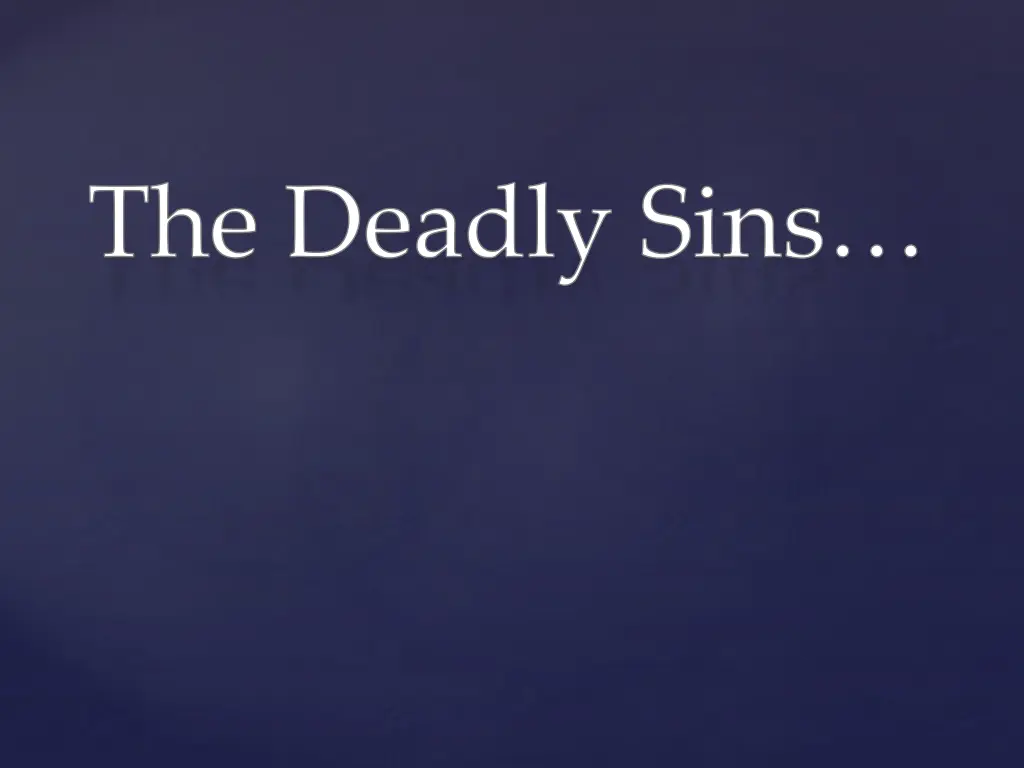 the deadly sins