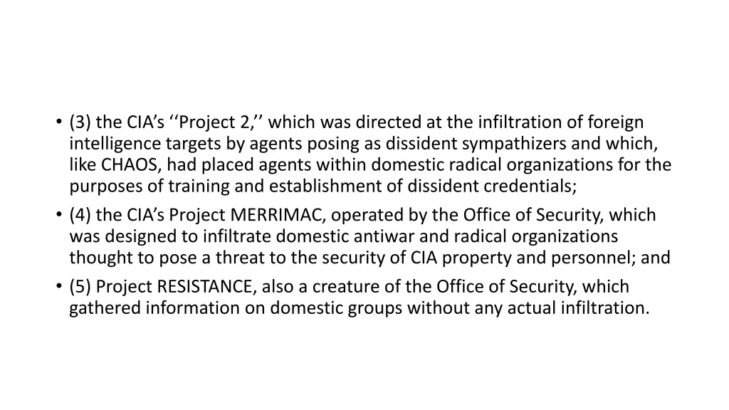 3 the cia s project 2 which was directed