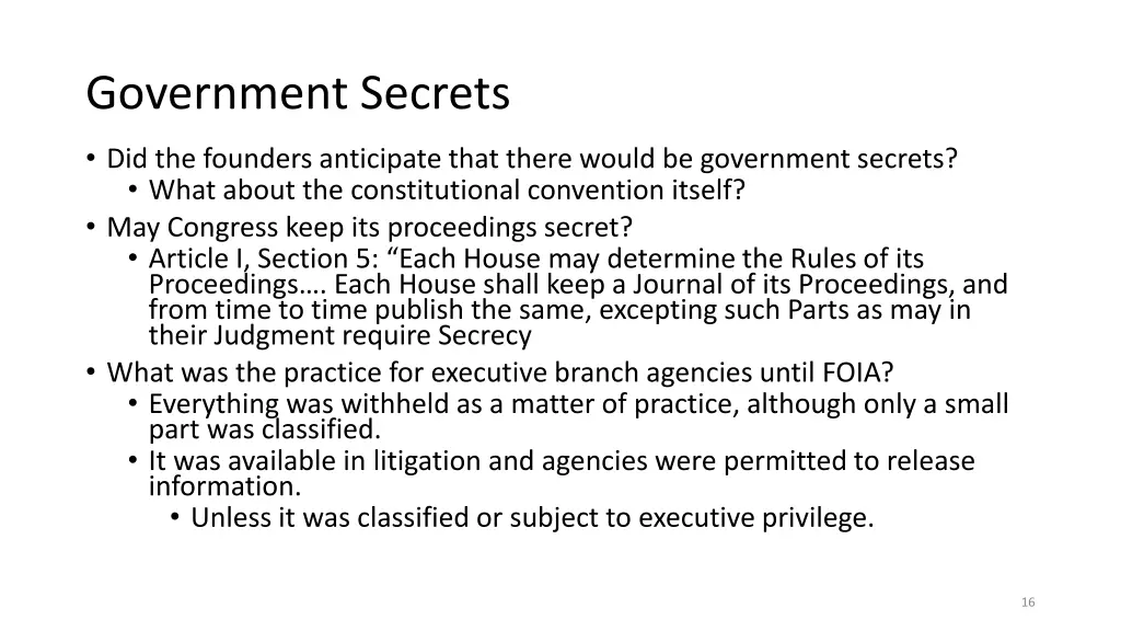 government secrets