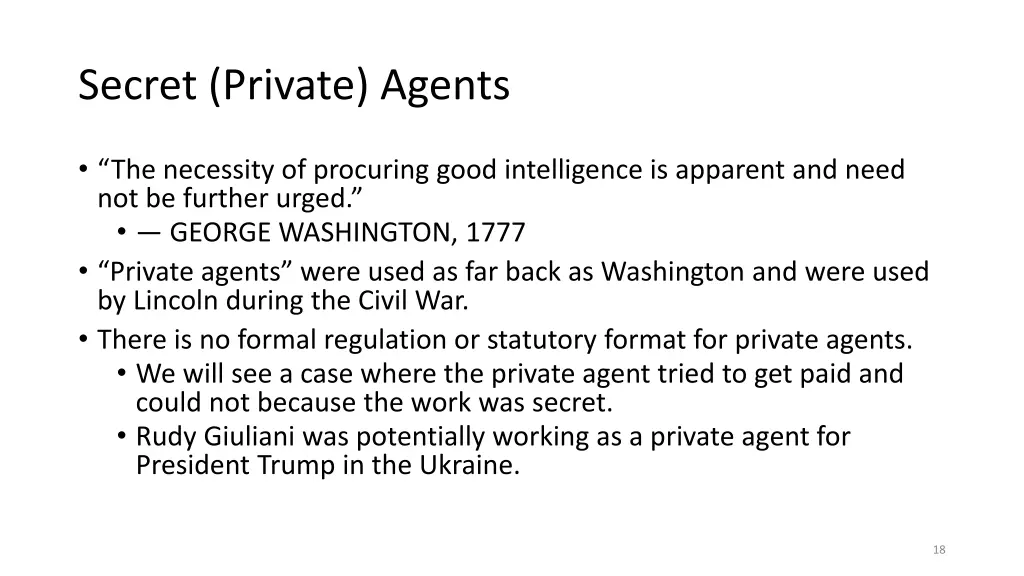 secret private agents