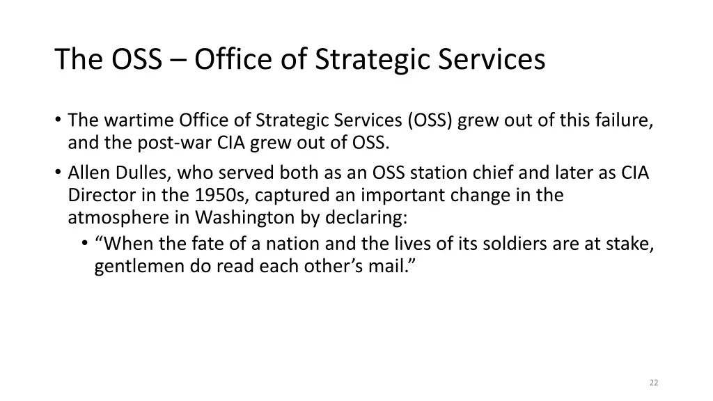 the oss office of strategic services