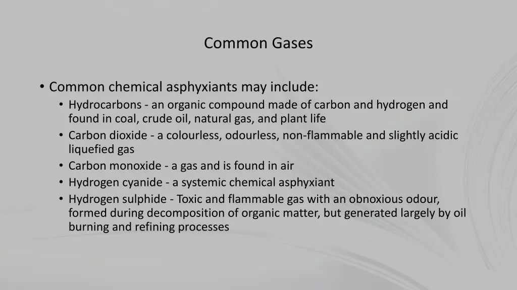 common gases