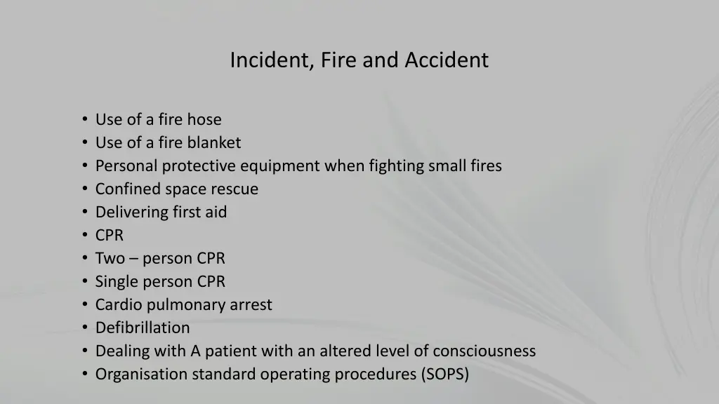 incident fire and accident 1