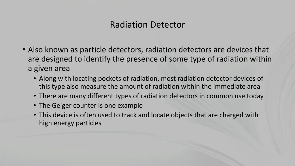 radiation detector