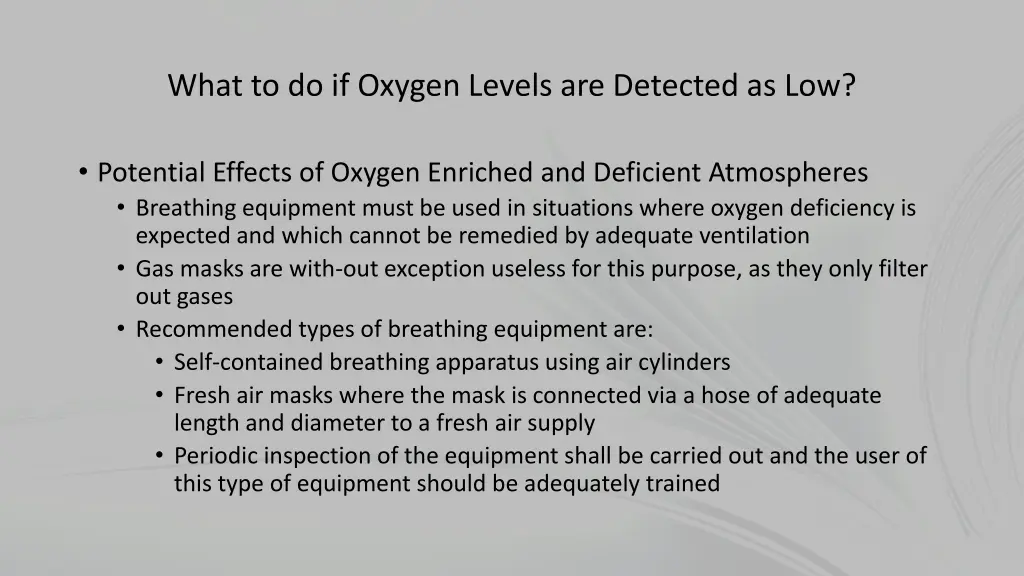 what to do if oxygen levels are detected as low