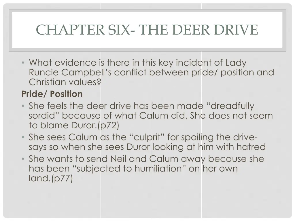 chapter six the deer drive