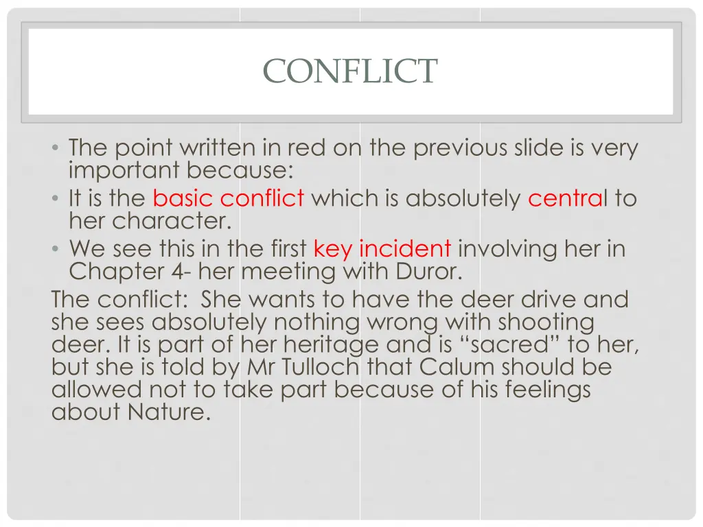 conflict