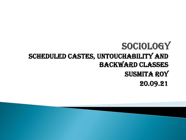 scheduled castes untouchability and scheduled