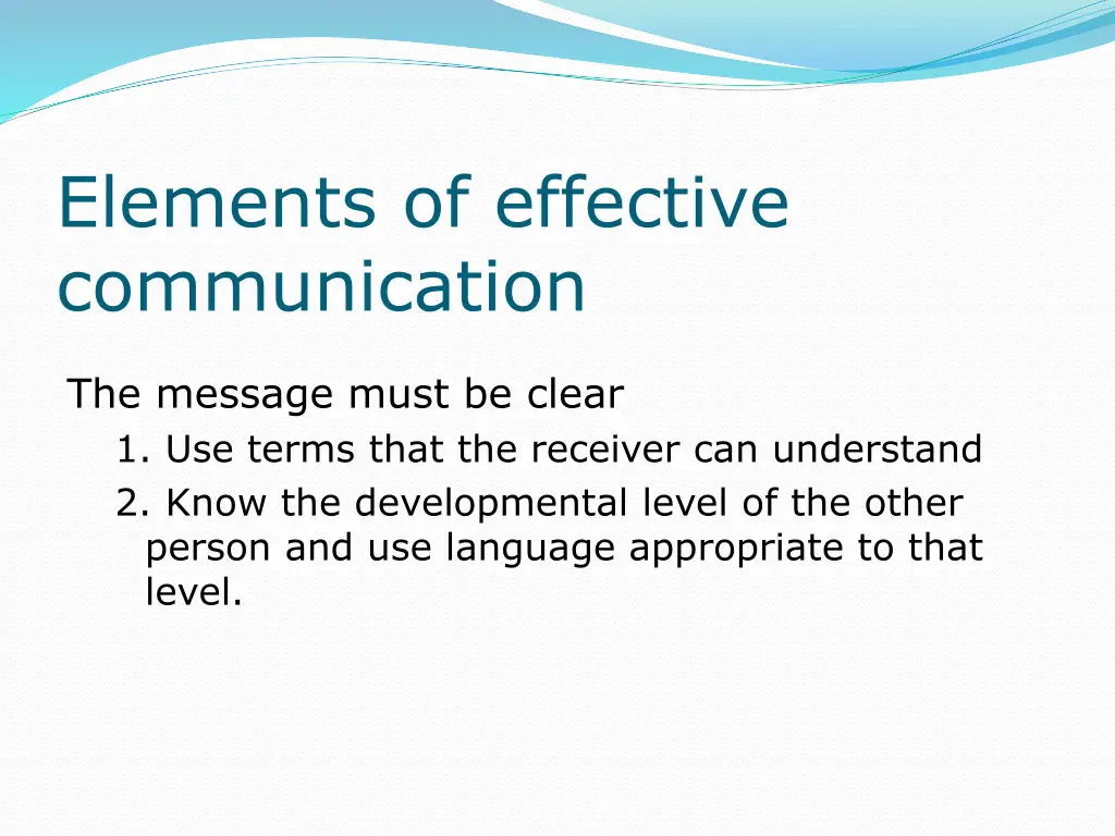 elements of effective communication