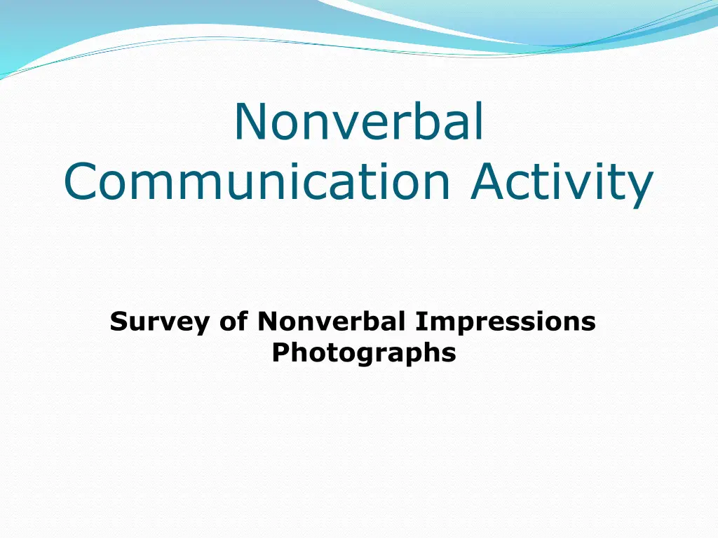 nonverbal