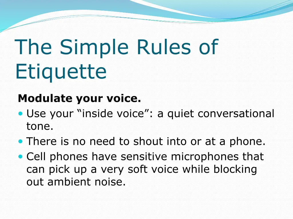 the simple rules of etiquette