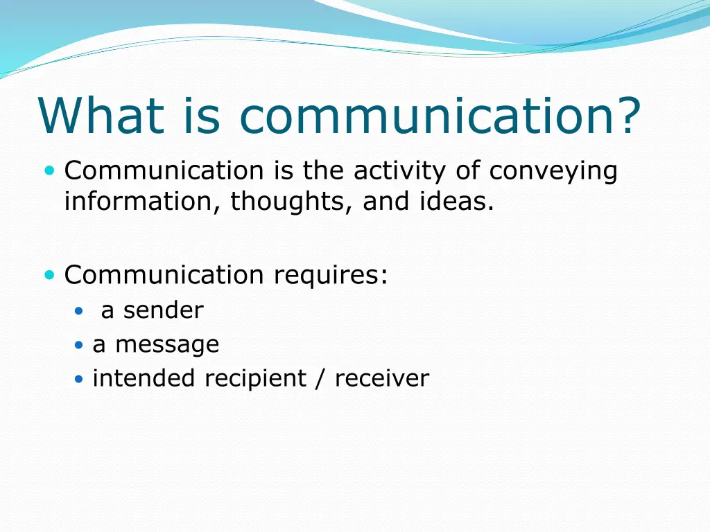 what is communication communication