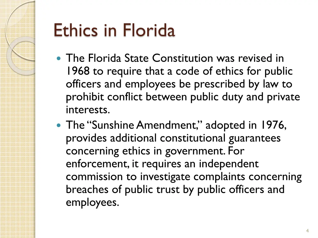 ethics in florida