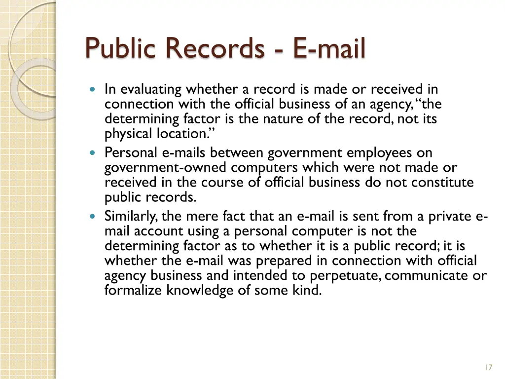 public records e mail