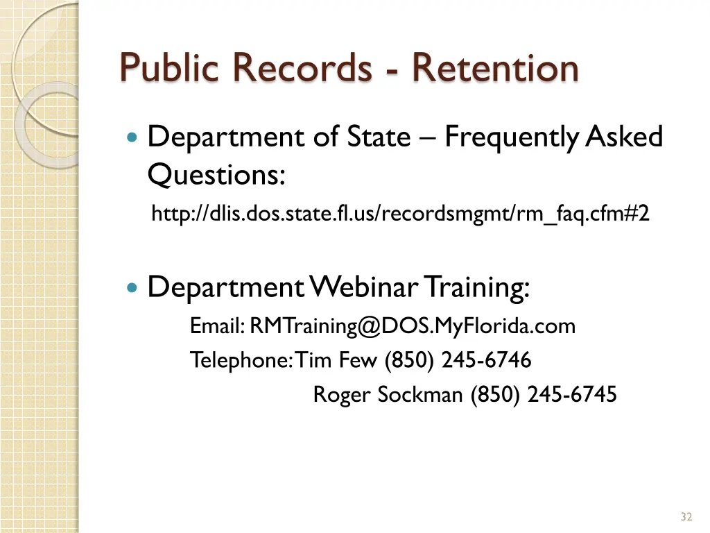 public records retention