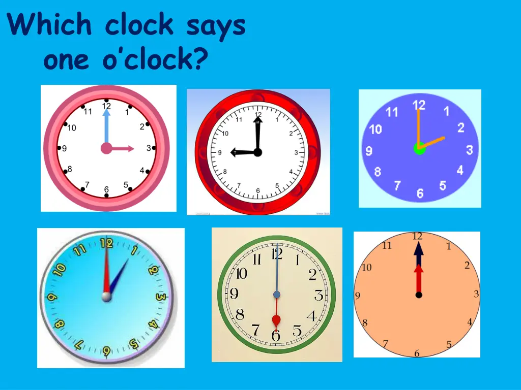 which clock says one o clock