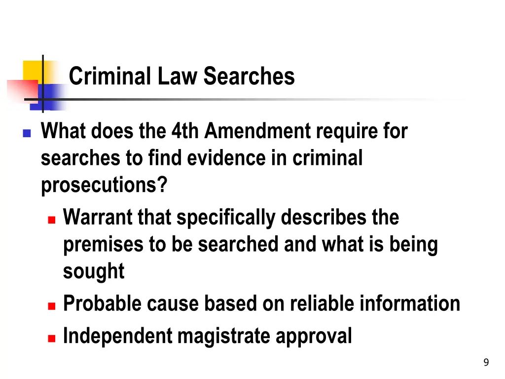 criminal law searches 1