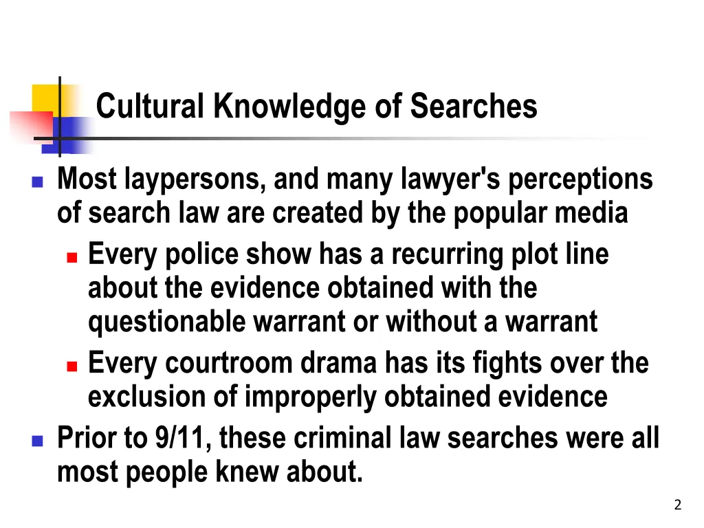 cultural knowledge of searches